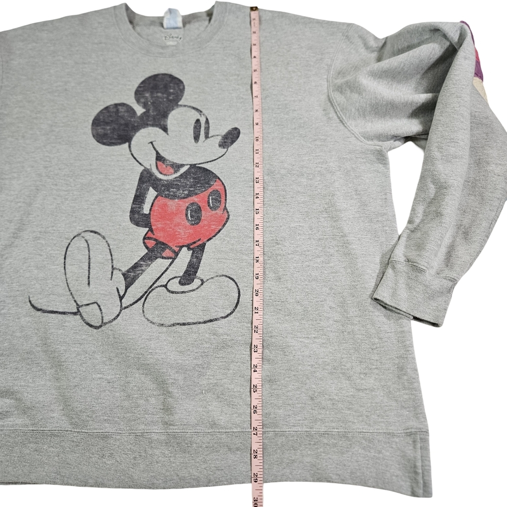 Disney Classic Crew Mickey Mouse Sweatshirt, Heather Grey, 2XL - Picture 10 of 12